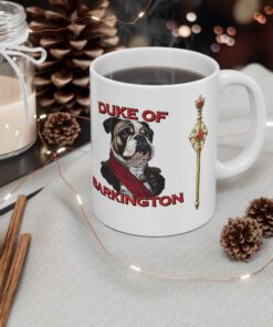 Alternative view of Duke of Barkington Ceramic Mug | Royal Dog Portrait Coffee Cup (11oz/15oz)