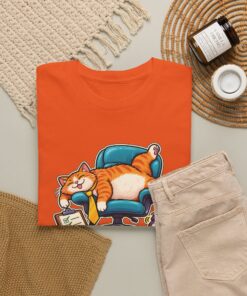 Orange Tabby Cat T-Shirt | Highly Qualified to Nap - Image 25
