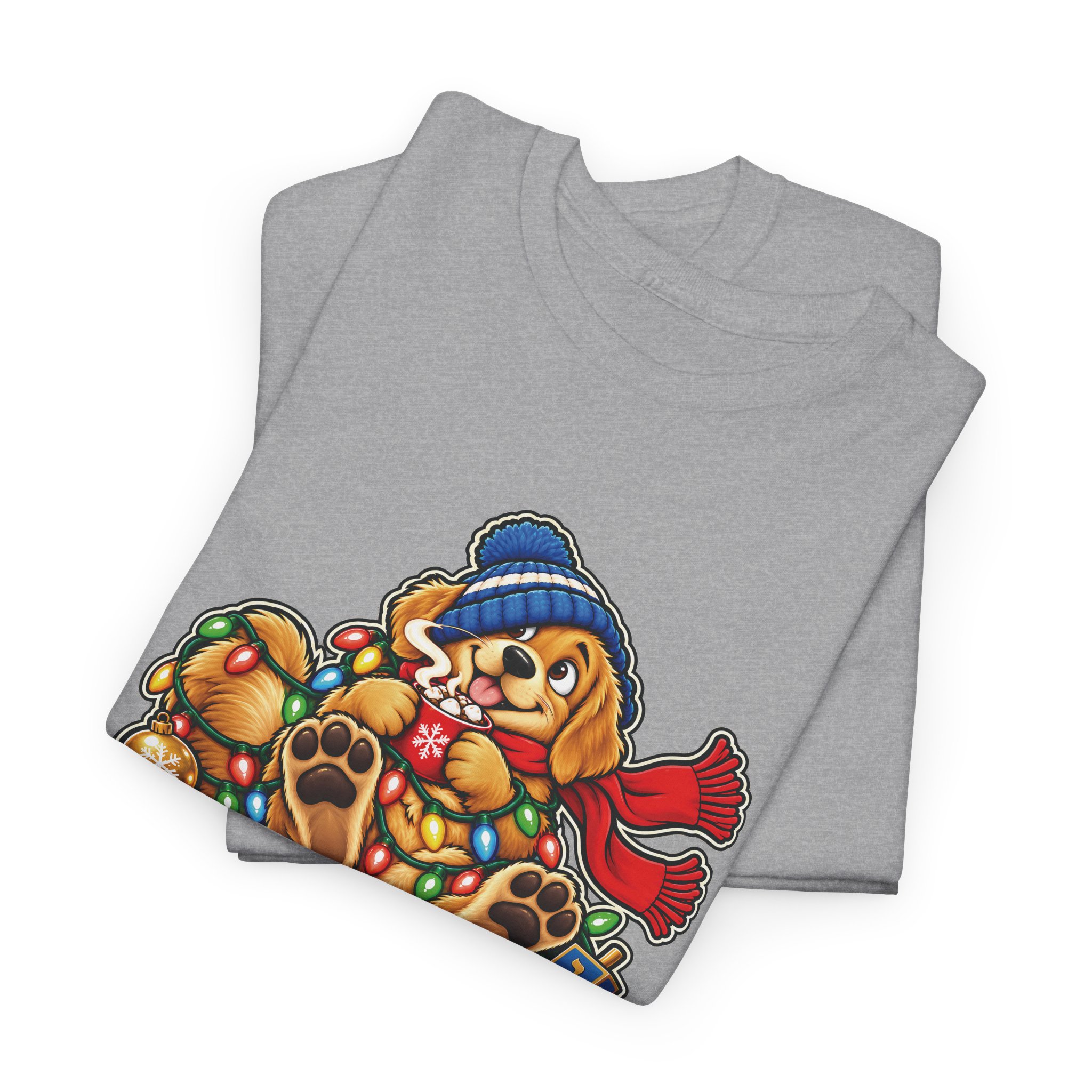 Holiday Golden Retriever T-Shirt | Warm Wishes Cold Paws - Image 16