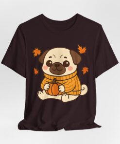 Pumpkin Patch Pug Unisex Heavy Cotton T-Shirt | Pug Tee - Image 37