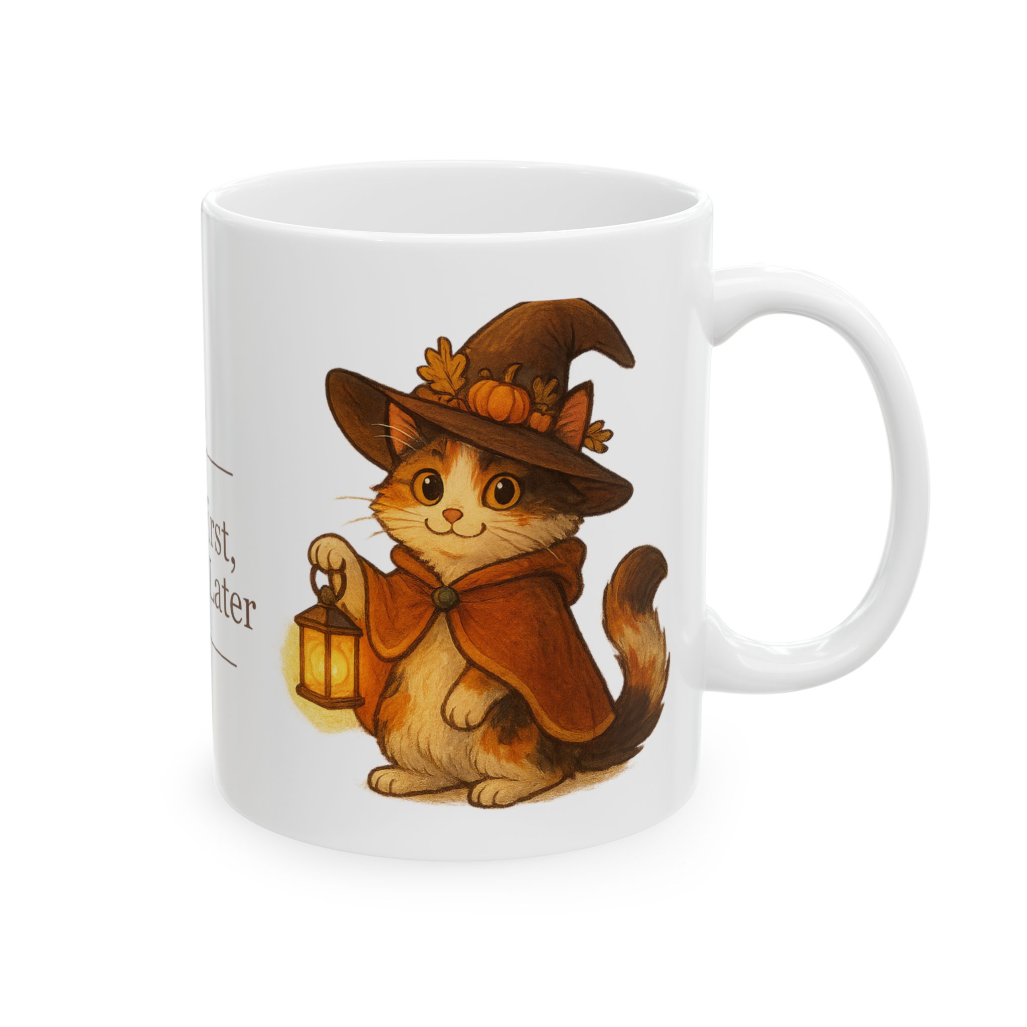 Willow the Harvest Witch Ceramic Mug | Harvest Witch Cat Mug