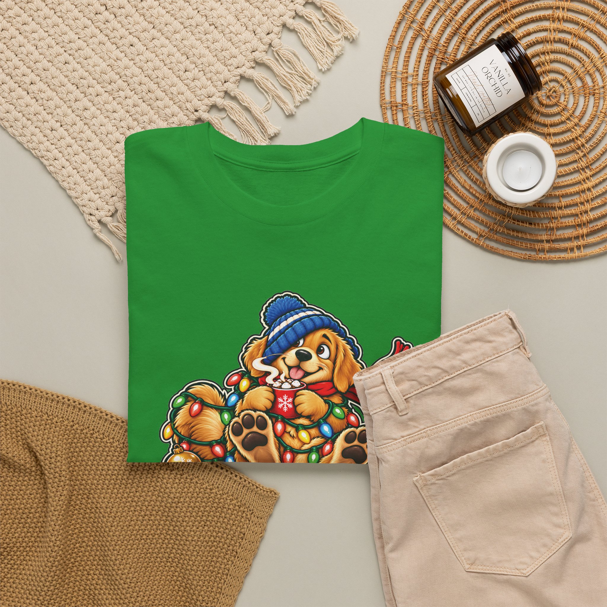 Holiday Golden Retriever T-Shirt | Warm Wishes Cold Paws - Image 29