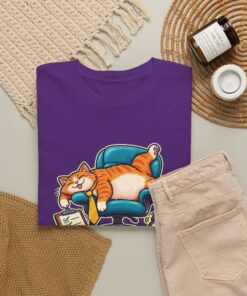 Orange Tabby Cat T-Shirt | Highly Qualified to Nap - Image 41