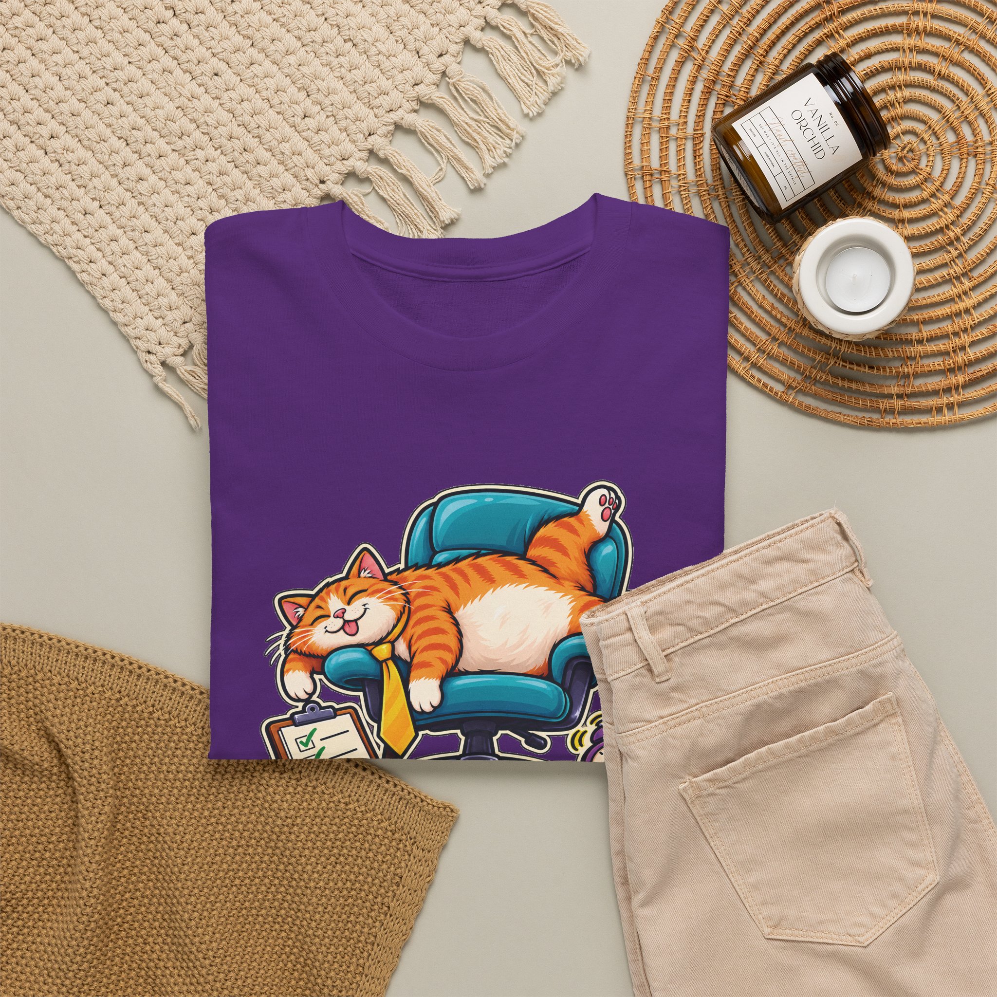 Orange Tabby Cat T-Shirt | Highly Qualified to Nap - Image 41