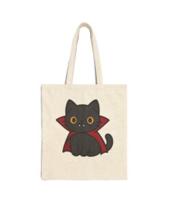 Count Purrcula Cotton Canvas Tote Bag | Count Purrcula Tote - Image 3