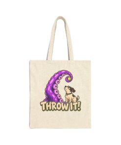 THROW IT! Dog & Tentacle Graphic Tote Bag