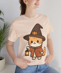 Willow the Harvest Witch Unisex Heavy Cotton T-Shirt | Harvest Witch Cat Tee - Image 25