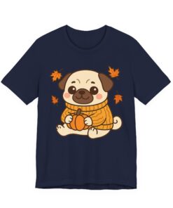 Pumpkin Patch Pug Unisex Heavy Cotton T-Shirt | Pug Tee - Image 30