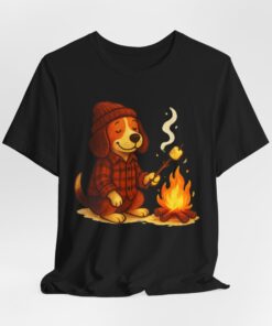 Baxter the Bonfire Beagle Unisex Jersey T-Shirt | Beagle Tee - Image 9