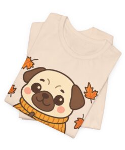 Pumpkin Patch Pug Unisex Heavy Cotton T-Shirt | Pug Tee - Image 19