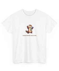 Alternative view of Otto Snuggleton Holiday Otter T-Shirt | Warm Wishes Cold Paws