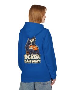 DEATH CAN WAIT Cat & Grim Reaper Graphic Hoodie - Image 21