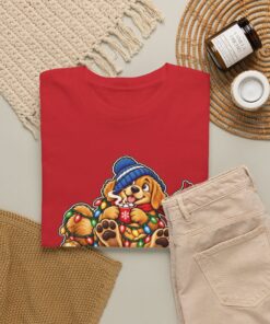 Holiday Golden Retriever T-Shirt | Warm Wishes Cold Paws - Image 49