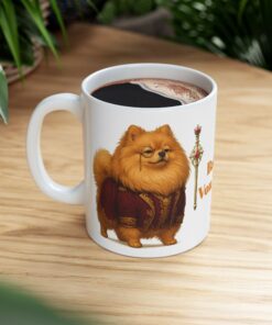 Alternative view of Baron von Floof Mug | Pomeranian Aristocrat Coffee Cup