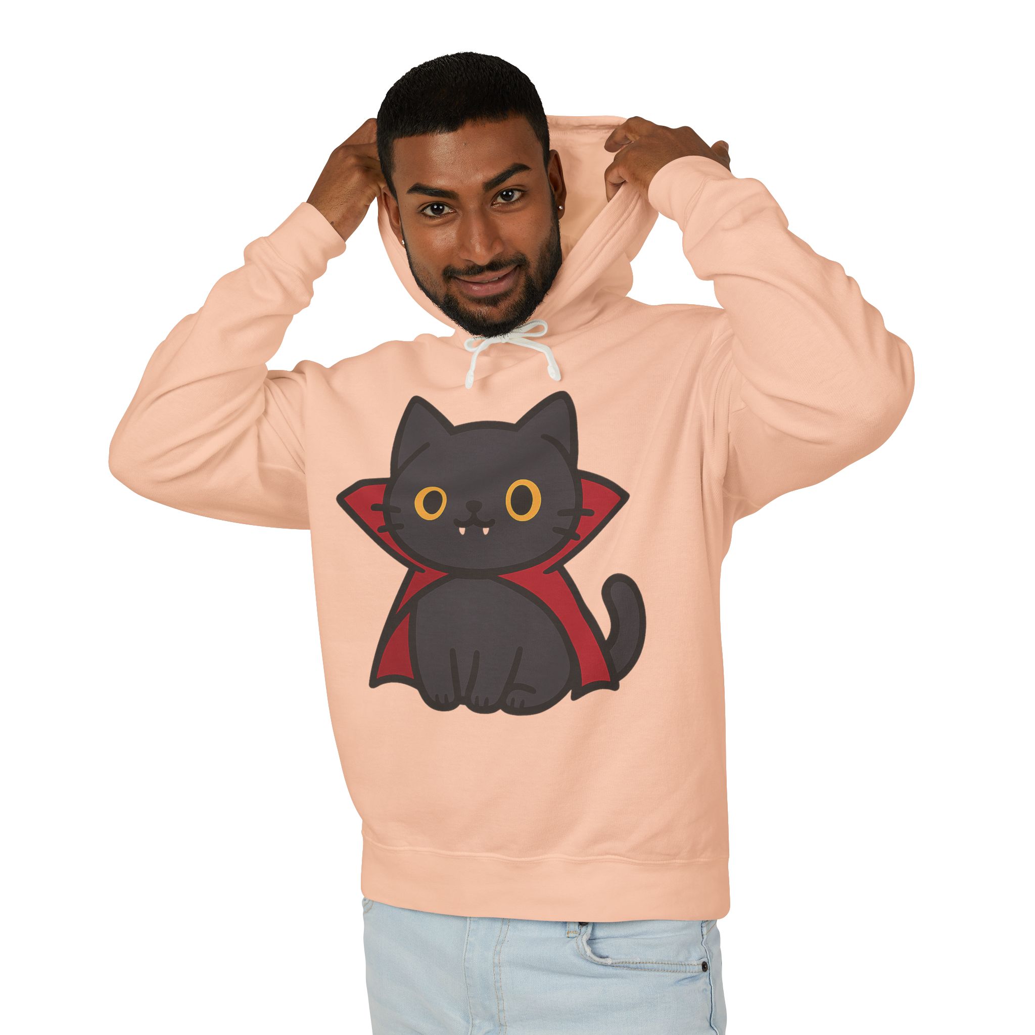 Count Purrcula Lightweight Pullover Hoodie | Count Purrcula Hoodie - Image 6