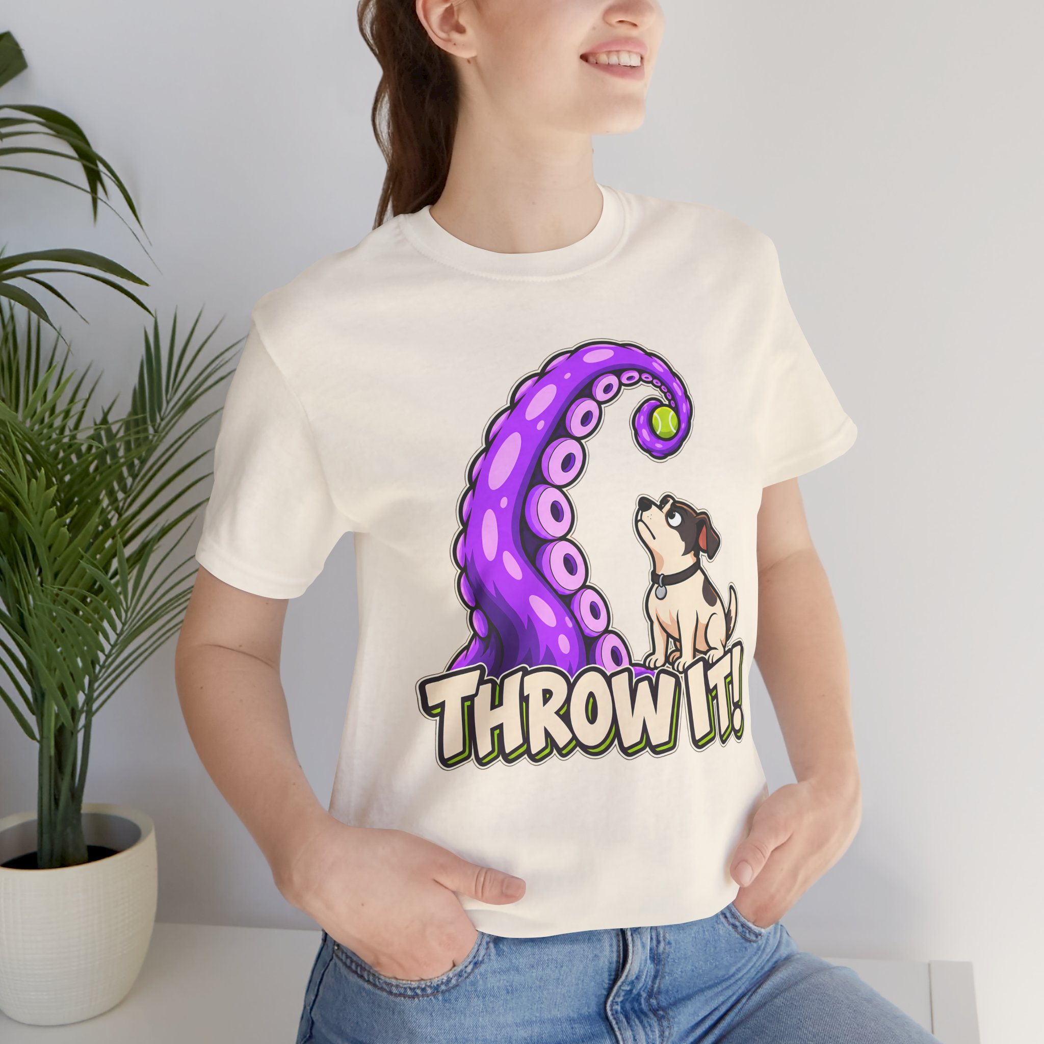 THROW IT! Dog & Tentacle Graphic T-Shirt - Image 20