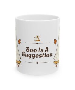 Alternative view of Boo the Bedsheet Ghost Pup Ceramic Mug | Pup Mug
