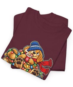 Holiday Golden Retriever T-Shirt | Warm Wishes Cold Paws - Image 20