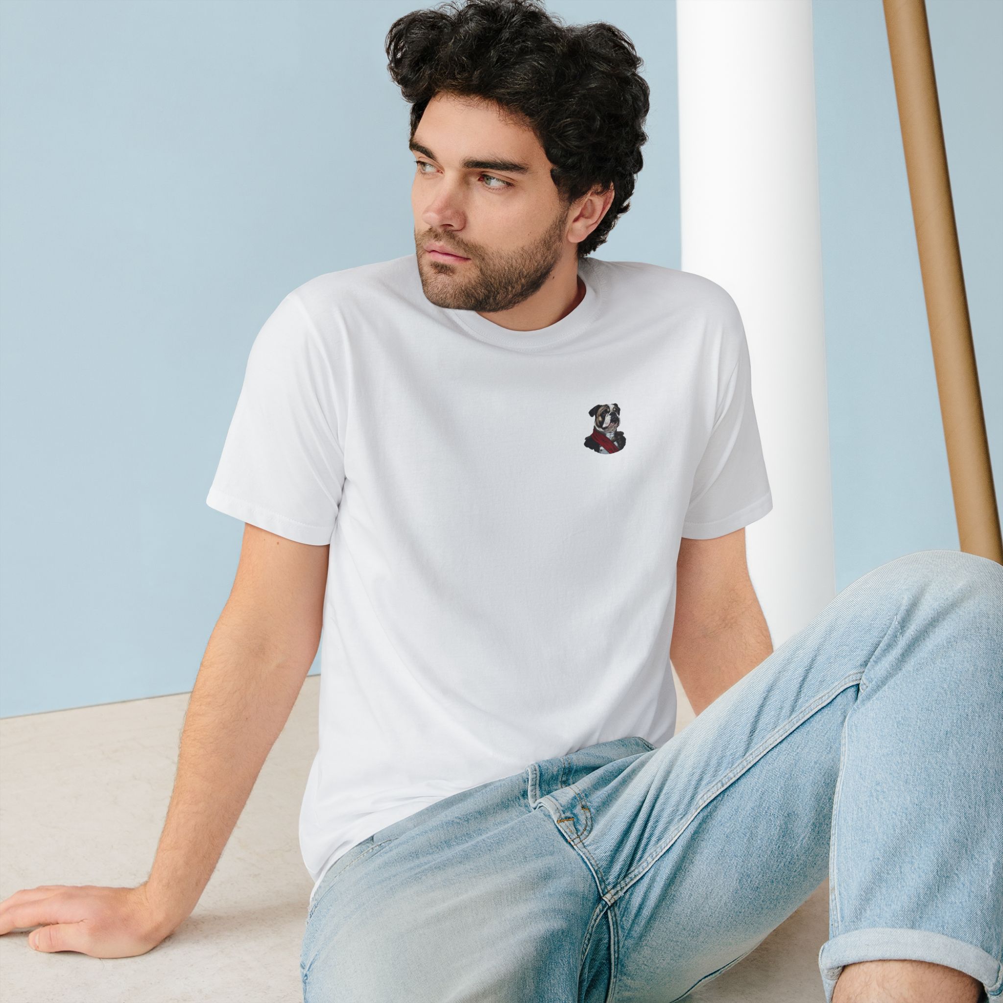 Duke of Barkington Men’s Organic Cotton T-Shirt – Bulldog Royalty Meets Everyday Style - Image 9