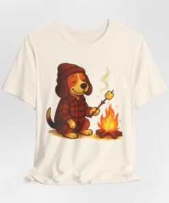 Baxter the Bonfire Beagle Unisex Jersey T-Shirt | Beagle Tee - Image 13