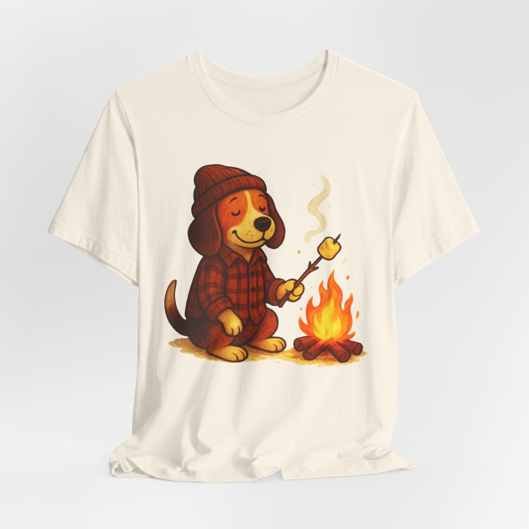 Baxter the Bonfire Beagle Unisex Jersey T-Shirt | Beagle Tee - Image 13