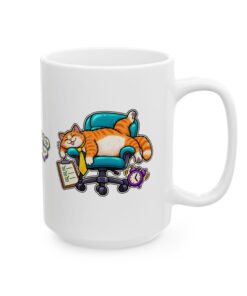 Orange Tabby Cat Ceramic Mug | Highly Qualified to Nap (11oz, 15oz) - Image 9