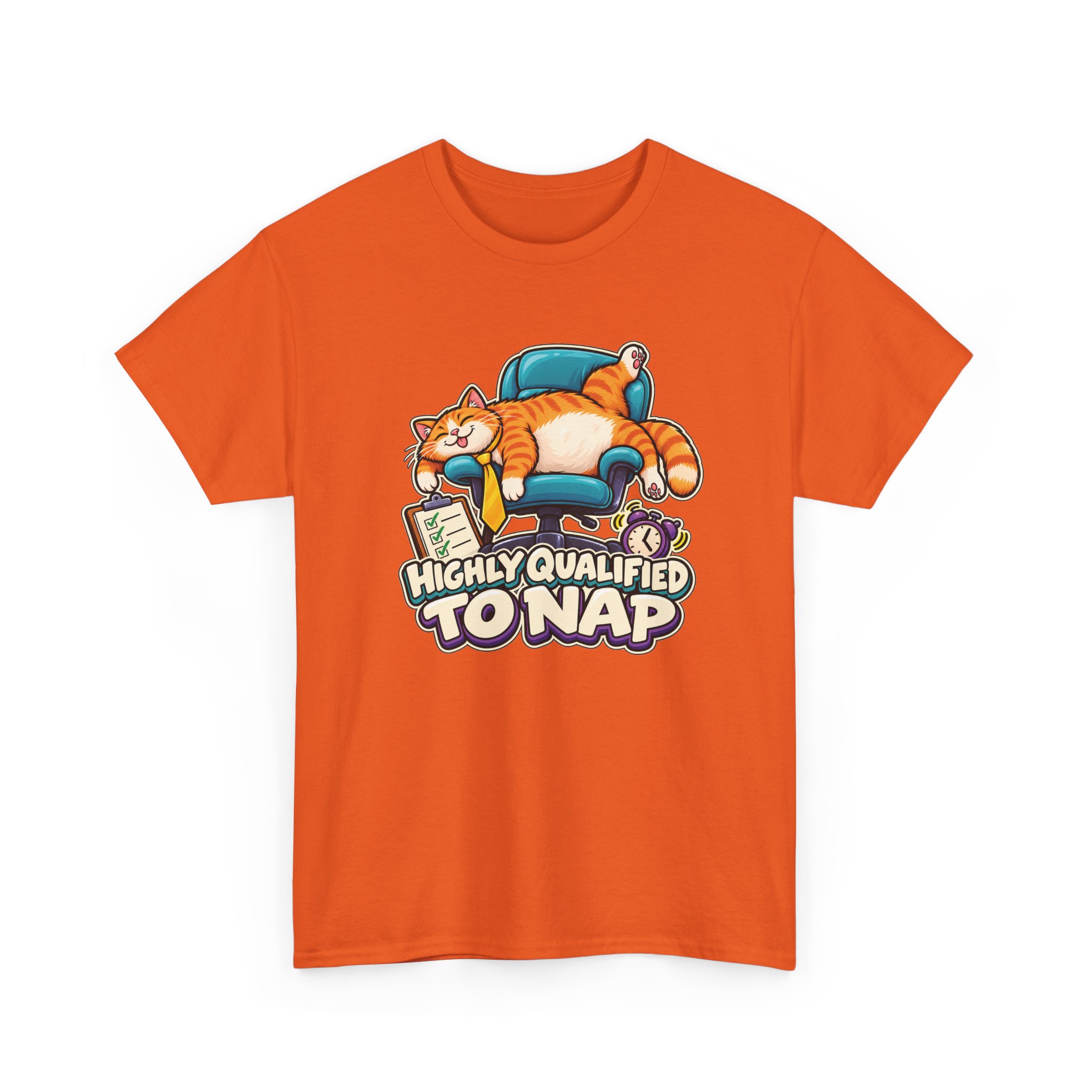 Orange Tabby Cat T-Shirt | Highly Qualified to Nap - Image 22