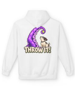THROW IT! Dog & Tentacle Softstyle Fleece Hoodie - Image 7