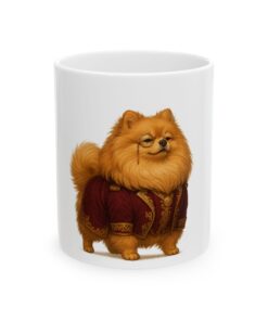 Baron von Floof Mug | Pomeranian Aristocrat Coffee Cup