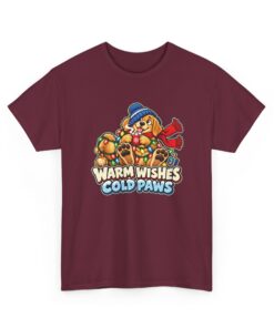 Holiday Golden Retriever T-Shirt | Warm Wishes Cold Paws - Image 18