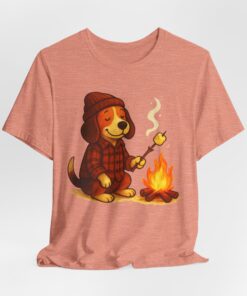 Baxter the Bonfire Beagle Unisex Jersey T-Shirt | Beagle Tee - Image 5