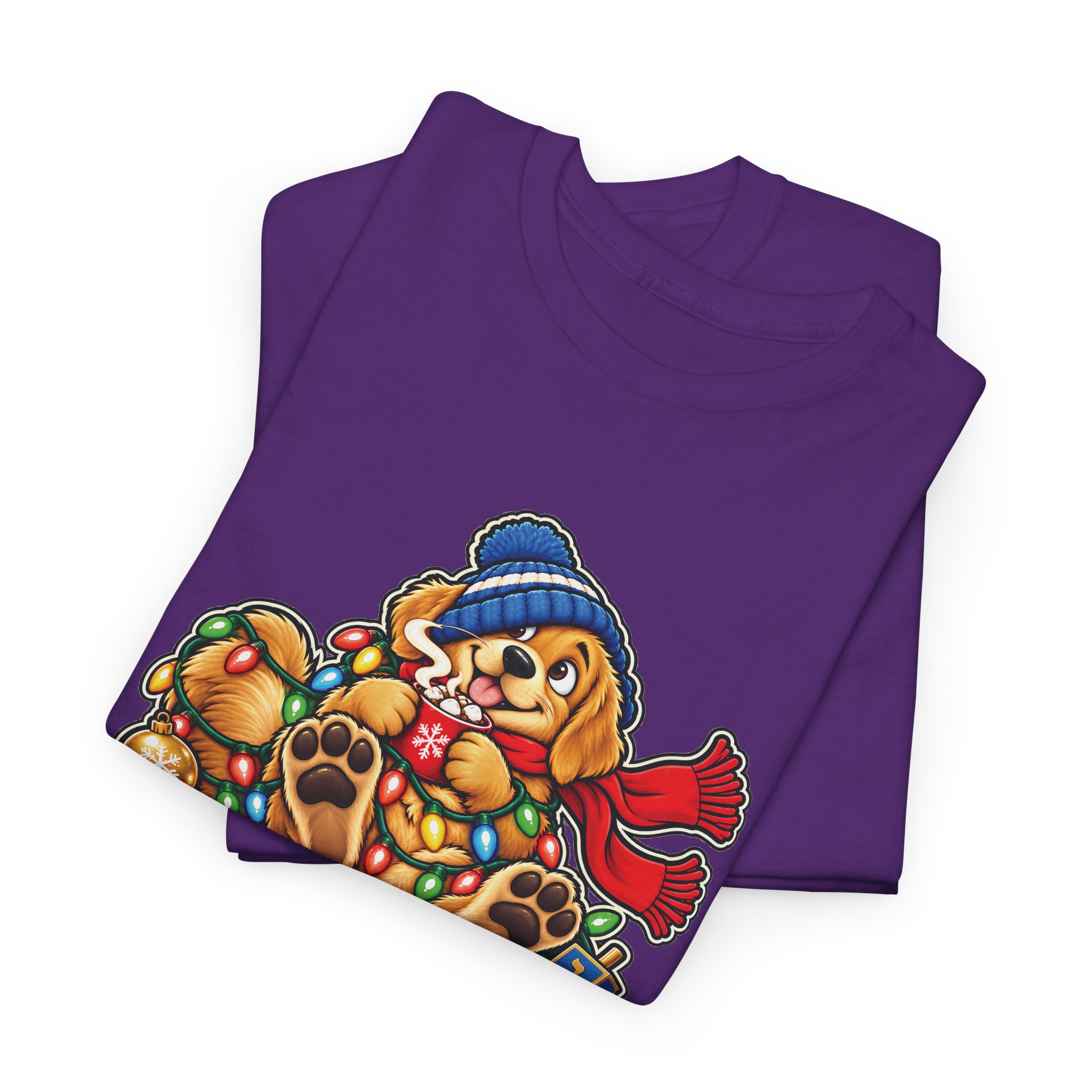 Holiday Golden Retriever T-Shirt | Warm Wishes Cold Paws - Image 44