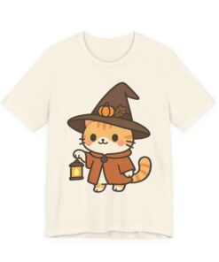 Willow the Harvest Witch Unisex Heavy Cotton T-Shirt | Harvest Witch Cat Tee - Image 14
