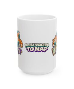 Orange Tabby Cat Ceramic Mug | Highly Qualified to Nap (11oz, 15oz) - Image 6