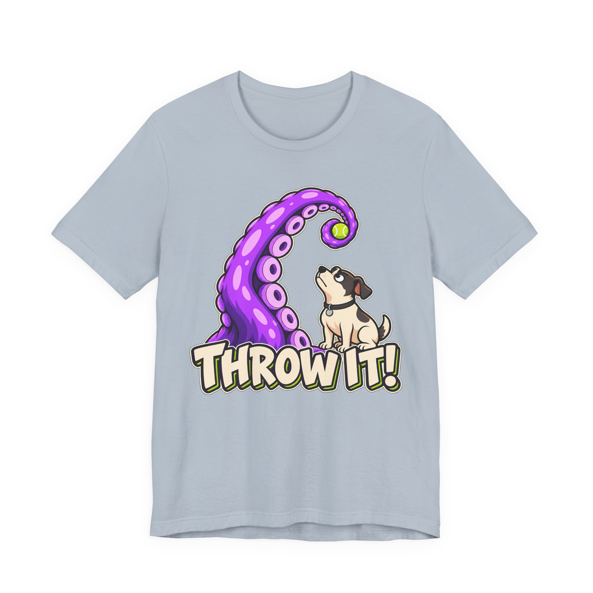 THROW IT! Dog & Tentacle Graphic T-Shirt - Image 23