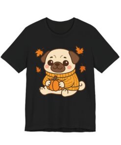 Pumpkin Patch Pug Unisex Heavy Cotton T-Shirt | Pug Tee - Image 6