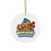 Holiday Golden Retriever Ceramic Ornament | Warm Wishes Cold Paws