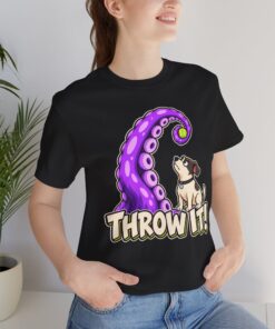 THROW IT! Dog & Tentacle Graphic T-Shirt - Image 13