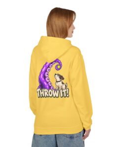 THROW IT! Dog & Tentacle Softstyle Fleece Hoodie - Image 5