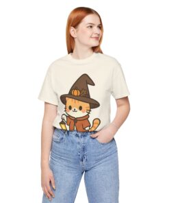 Willow the Harvest Witch Unisex Heavy Cotton T-Shirt | Harvest Witch Cat Tee - Image 19
