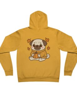 Pumpkin Patch Pug Lightweight Pullover Hoodie | Pug Hoodie - Image 7