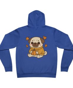 Pumpkin Patch Pug Lightweight Pullover Hoodie | Pug Hoodie - Image 12