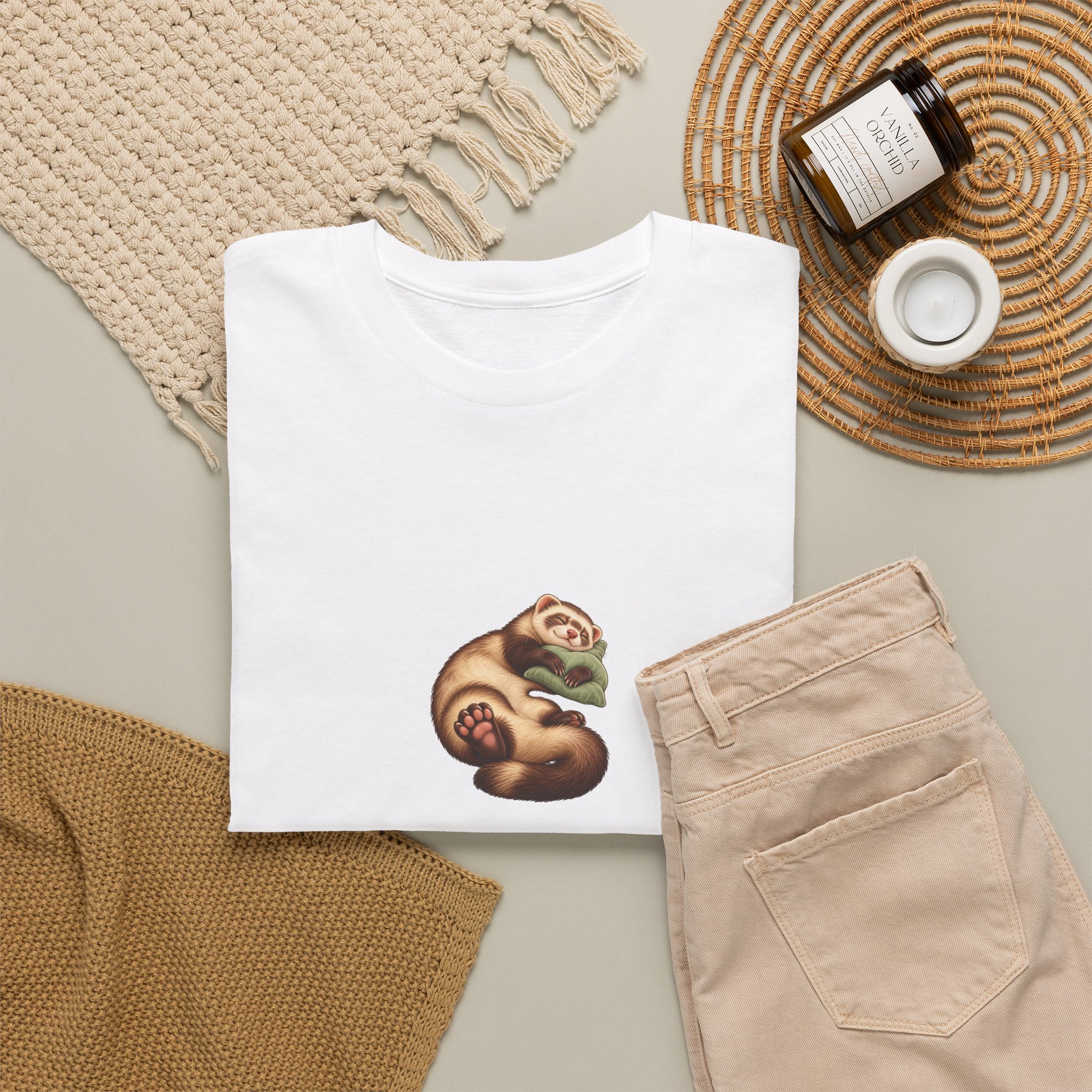 Noodle Snoozebottom Ferret T-Shirt | Highly Qualified to Nap - Image 5