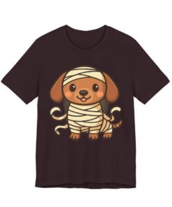 Sir Wrapsalot mummy dachshund Halloween t-shirt - front print